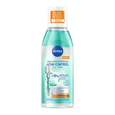 Água Micelar Bifásica Acne Control Sem Perfume Nivea 200ml