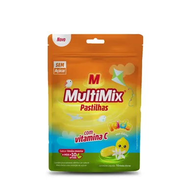 Pastilha Multimix Kids Limão E Menta 10 Unidades preço