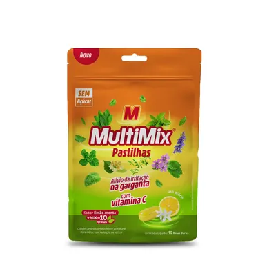 Pastilha Multimix Adulto Limão E Menta 10 Unidades preço
