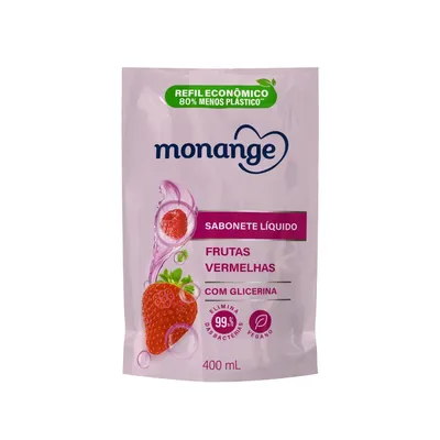 Sabonete Líquido Frutas Vermelhas Refil Monange 400ml