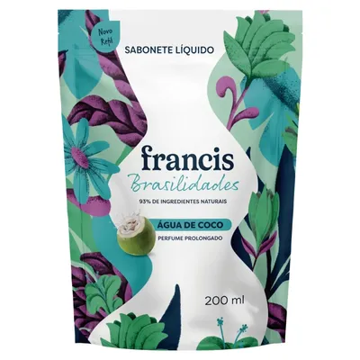 Sabonete Liquido Refil Francis Brasilidades Agua de Coco 200ml