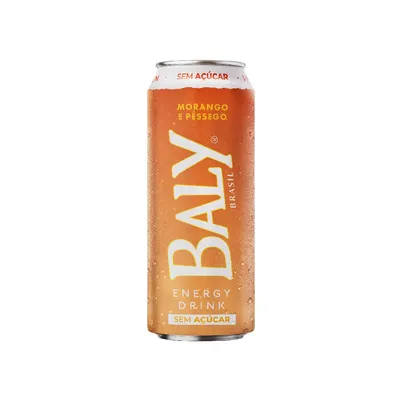Energético Baly Morango e Pêssego Sem Açúcar 473ml