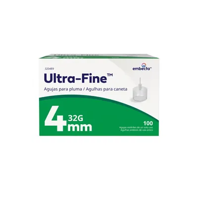Agulha para Caneta Ultra-Fine 4mm com 100 Unidades