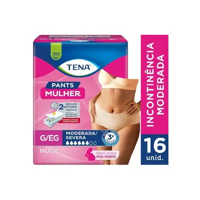 Roupa Íntima Tena Pants Mulher Nude G/EG com 16 Unidades