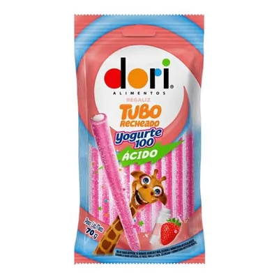 Goma Tubo Dori Regaliz Yogurte Acido 70G preço