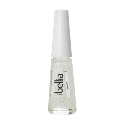 Esmalte Bellia Glitter Branco 7,8 ML