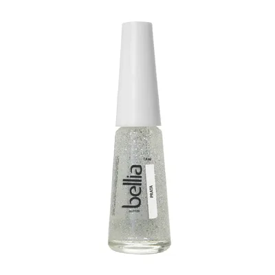 Esmalte Bellia Glitter Prata 7,8ml