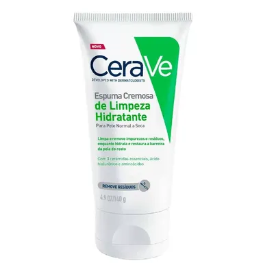 Espuma Cremosa de Limpeza Hidratante CeraVe Remove Resíduos 140g