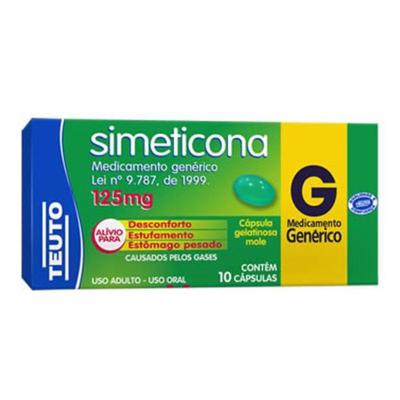 Simeticona Teuto 125mg Com 10 Cápsulas