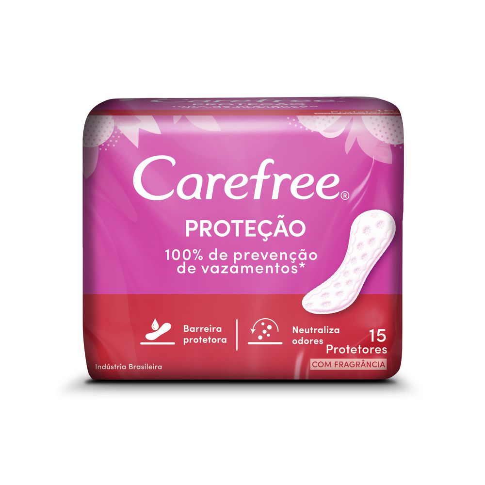 Carefree Protetor Diário Proteção com fragrância 15 unidades