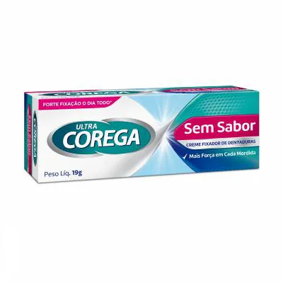 Corega Fixador de Prótese Ultra Creme Sem Sabor 19g