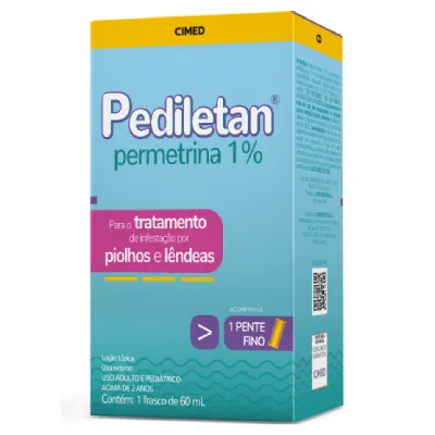 Loção Capilar Contra Piolhos e Lêndeas Pediletan 60ml