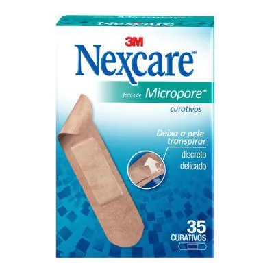 Curativos Feitos de Micropore Nexcare 35 Unidades