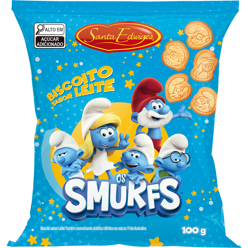 Biscoito Santa Edwiges Leite Smurfs 100gr