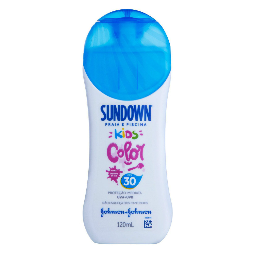 Protetor Solar Sundown Praia e Piscina Kids Color FPS30 120ml
