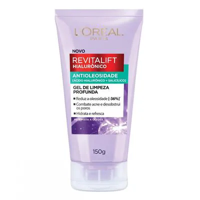 Gel de Limpeza Antioleosidade L'oréal Paris Revitalift Hialurônico 150g