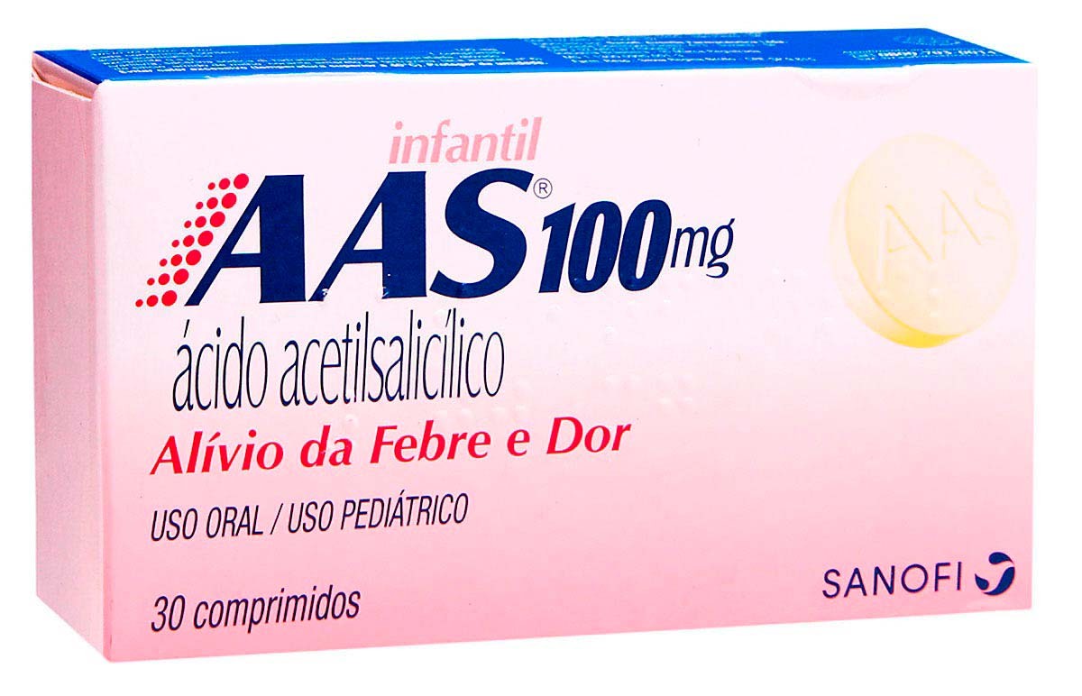 Aas Infantil 100mg 30 Comprimidos