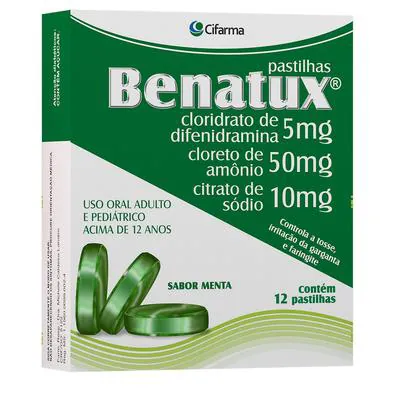 Benatux 12 Pastilhas Sabor Menta