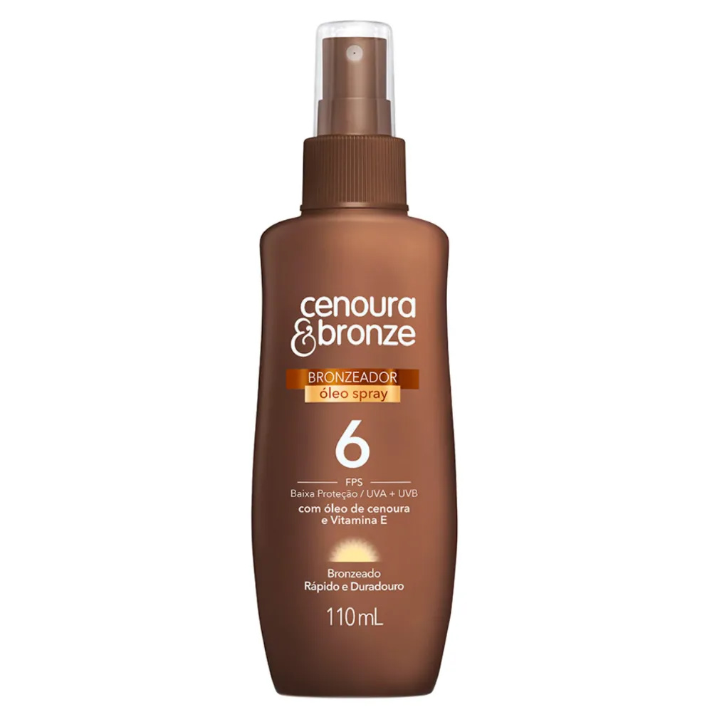 Óleo Bronzeador Spray Cenoura & Bronze Fps6 110ml