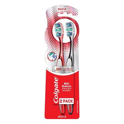 Kit Escova Dental Colgate 360º Luminous White 2 Unidades