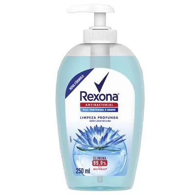 Sabonete Líquido Para as Mãos Rexona Limpeza Profunda Elimina 99% das Bactérias 250ml