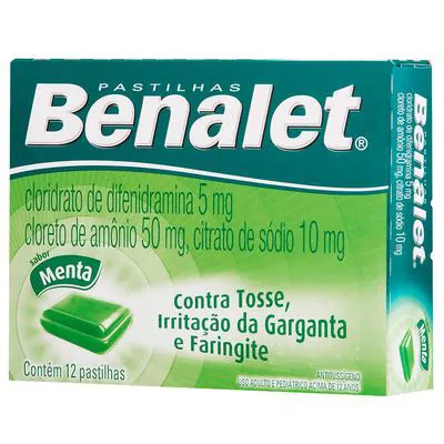 Pastilhas Benalet Menta 12 Unidades