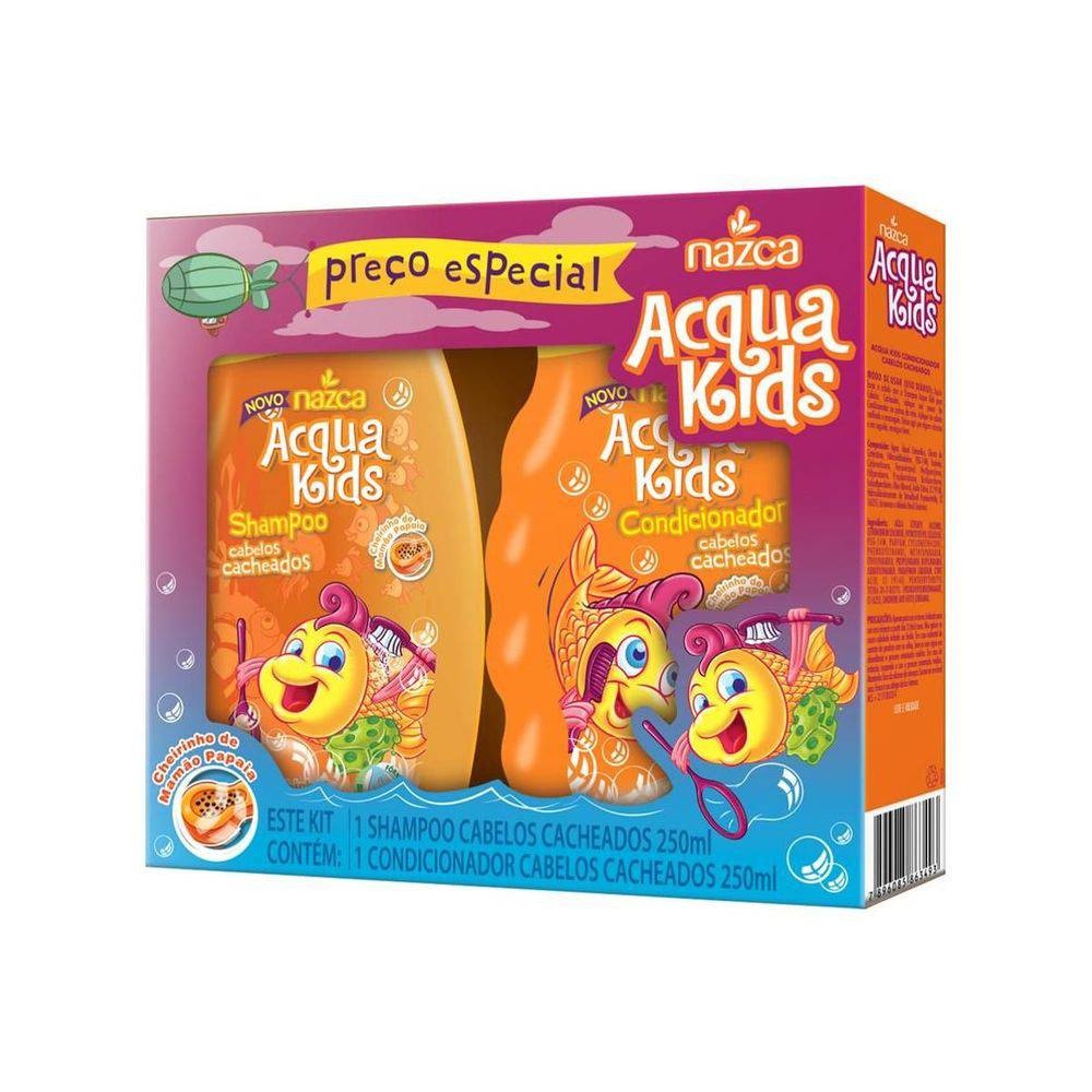 Kit Acqua Kids Cabelos Cacheados com Shampoo e Condicionador 250ml
