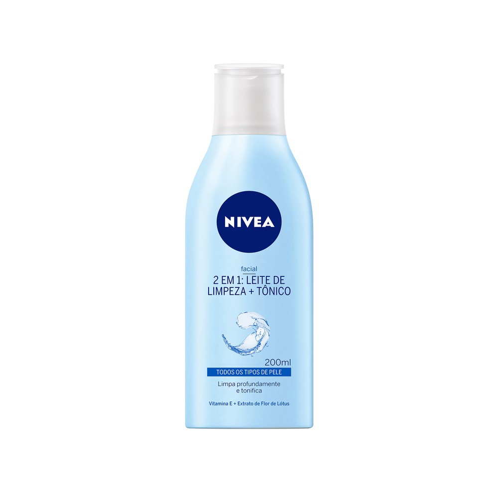 Loção 2 em 1 Nivea Leite de Limpeza e Tônico 200ml