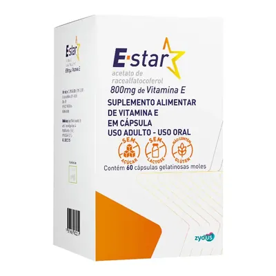 Vitamina E E-Star 800mg 60 Cápsulas