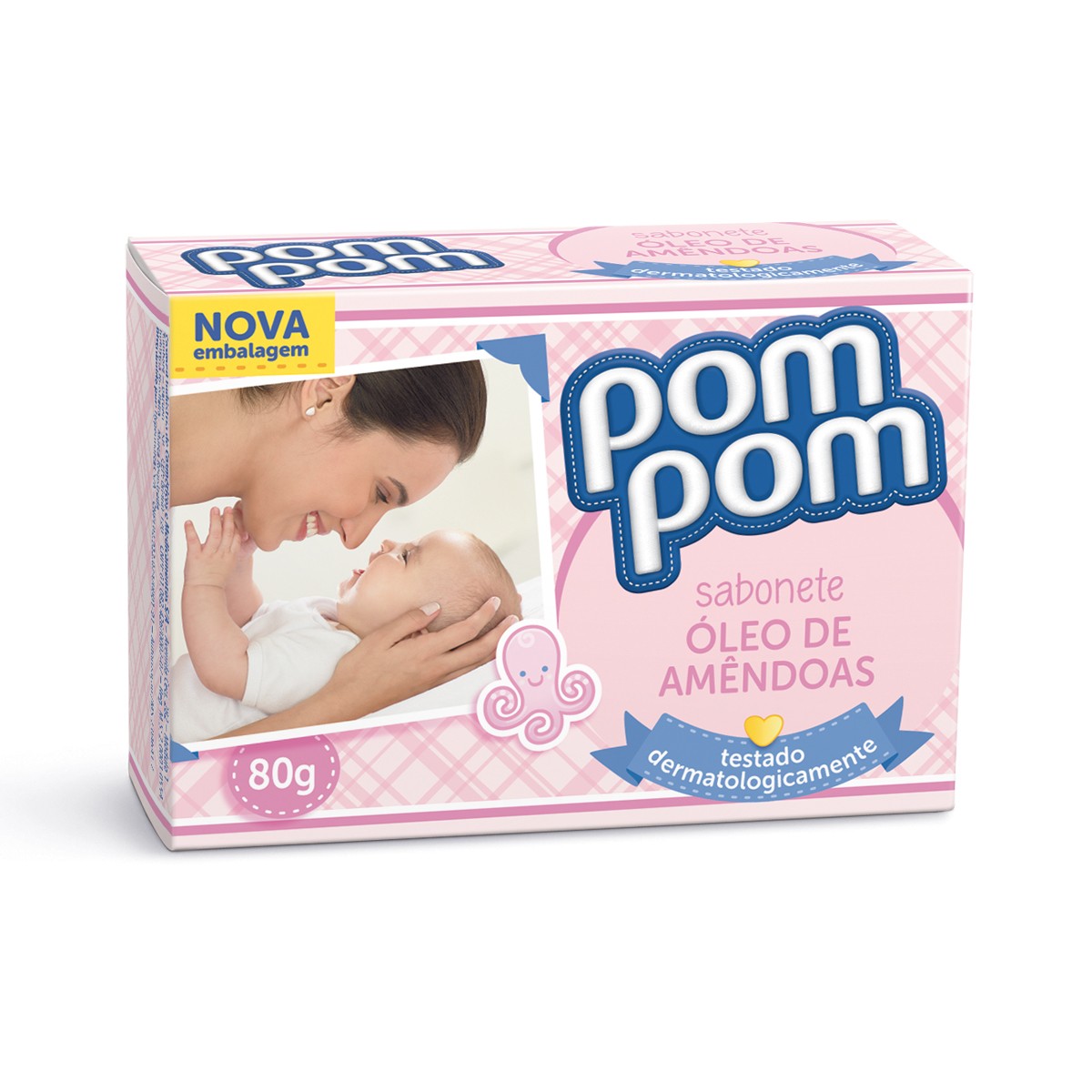 Sabonete Infantil Pom Pom Óleo Amêndoas 80g