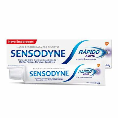 Creme Dental Sensodyne Rápido Alívio para Dentes Sensíveis 50g