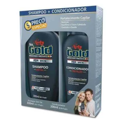 Kit Niely Gold For Men Shampoo 300ml e Condicionador 200ml