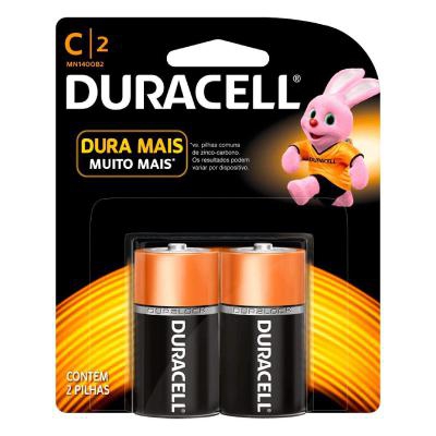 Pilha Alcalina Duracell Média 2 Unidades