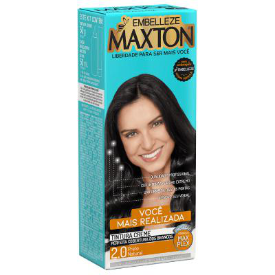 Tintura Maxton Creme N.2.0 Preto Natural