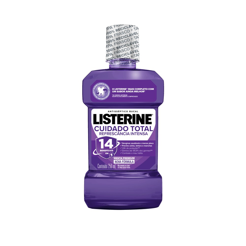 Enxaguante Bucal Antisséptico Listerine Cuidado Total 250ml