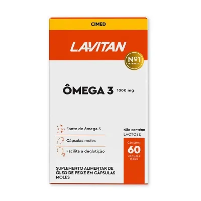 Ômega 3 1000mg Lavitan 60 Cápsulas