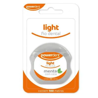 Fio Dental Powerdent Light Menta 100 Metros