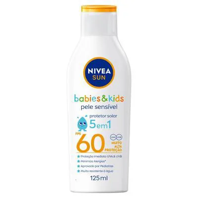 Protetor Solar Nivea Sun Kids & Babies Pele Sensível FPS 60 125ml