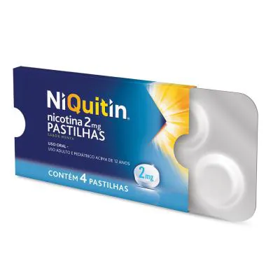 Niquitin 2mg Blister Menta com 4 Pastilhas (PBM)
