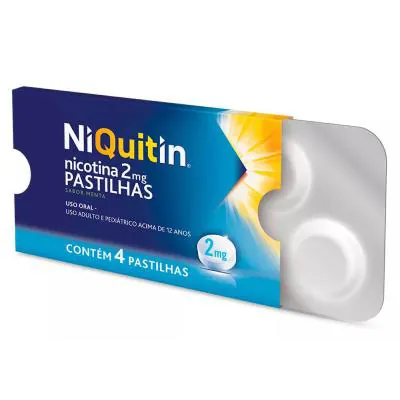 NiQuitin Pastilha 4mg com 4 Pastilhas de Nicotina