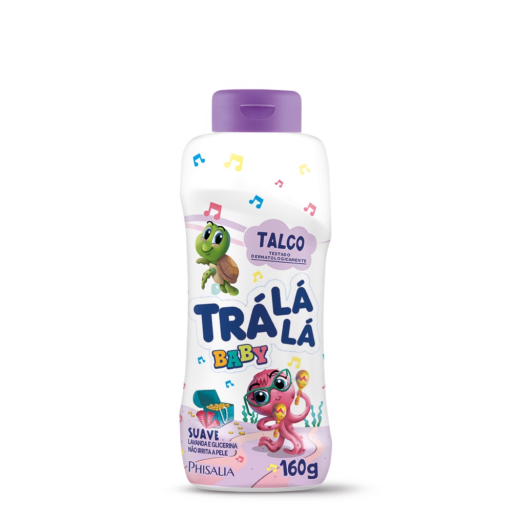 Talco Infantil Trá Lá Lá Baby Suave 160g