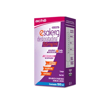 Esalerg Xarope 0,5mg/ml Xarope Com 100ml + Seringa Dosadora