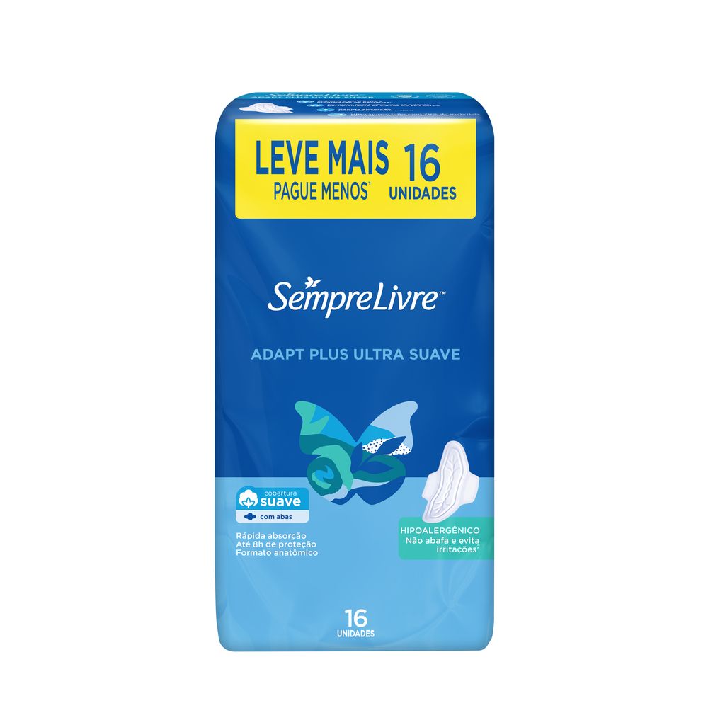 Absorvente Externo Sempre Livre Adapt Plus Suave 16un