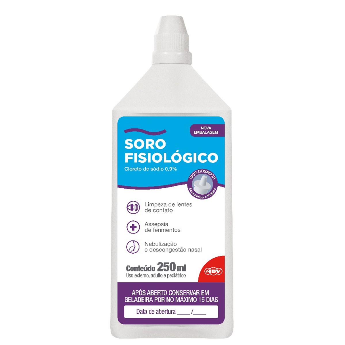 Solução Cloreto Sódio Adv 250ml