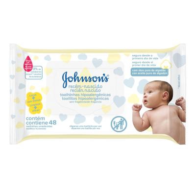 Lenço Umedecido Johnson's Baby Recém-Nascido com 48un