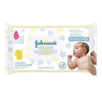 Lenço Umedecido Johnsons Baby Recém-Nascido 96 Unidades