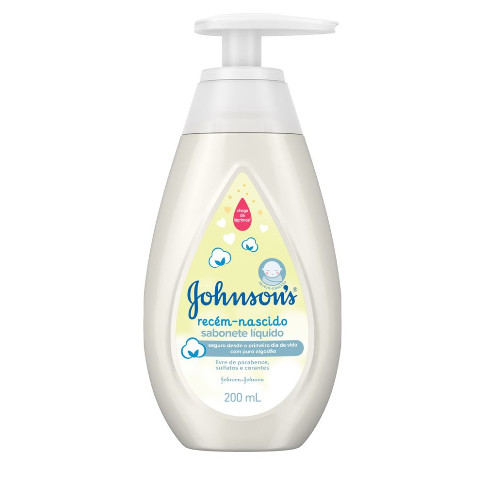 Sabonete Líquido Infantil Johnson's Baby Recém-Nascido 200ml