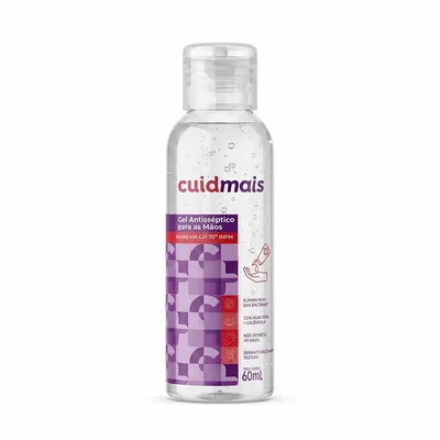 Álcool Gel Antisséptico Cuidmais 60ml 