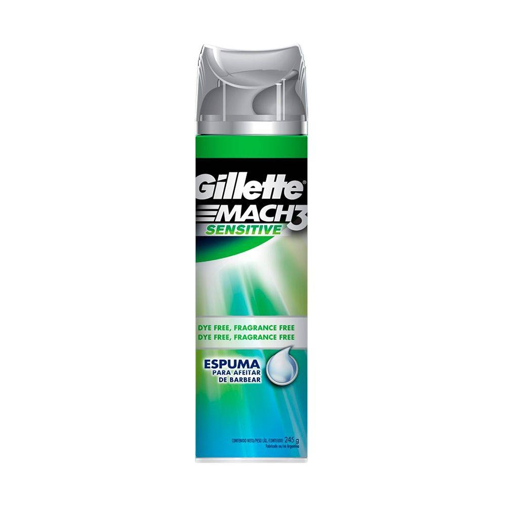 Espuma De Barbear Gillette Mach3 Sensitive 245g