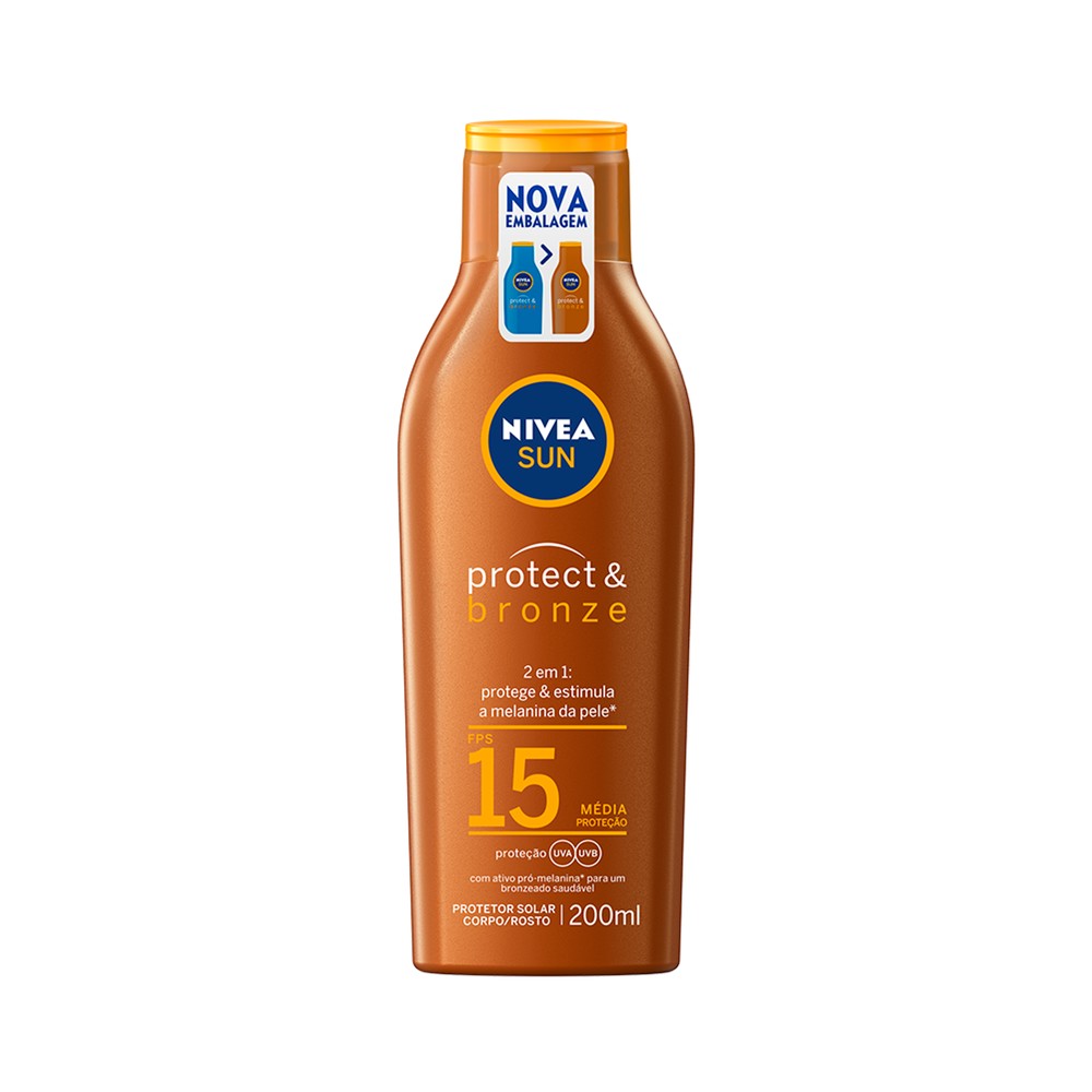 Protetor Solar Nivea Sun Protect & Bronze FPS15 200ml